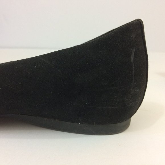 Jessica Simpson Mugara Black Micro Suede Ballet Flats Rhinestone Accent Sz 6.5M - Picture 7 of 10